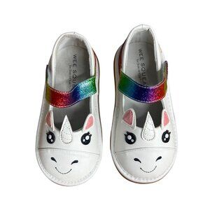 Wee Squeak Unicorn‎ Shoes Toddler Size 12 Hook and Loop No Squeak